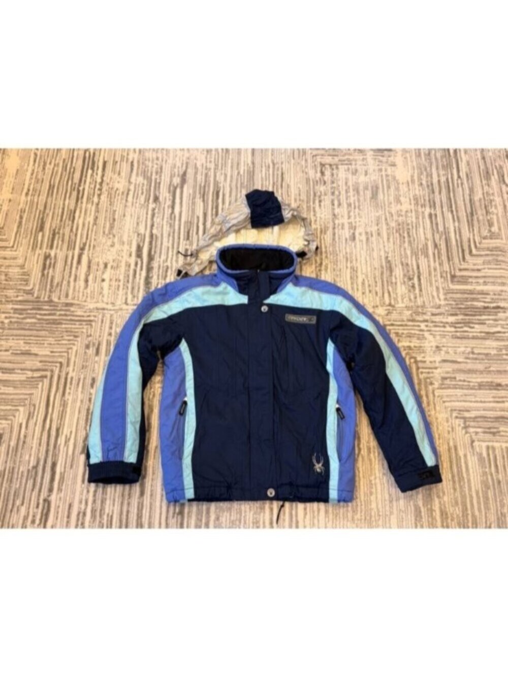 Spyder girls size 16 blue/purple waterproof ski Winter XT coat Retails $199